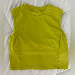 Lululemon lime green cropped tank